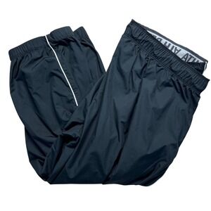 Y2K Nike The Athletic Dept Black Track Pants Warm Up Pants XL Elastic Waist Crop
